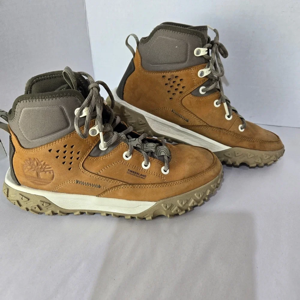 Timberland GreenStride Motion 6 Hiking Boots Size Men 8.5 Woman 10 Leather #987
